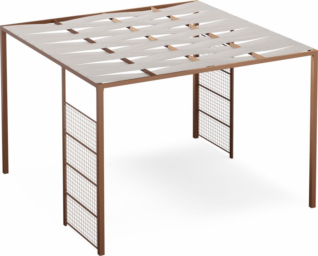 Blumfeldt Pavillon 3x3 Wasserdicht Stabil Winterfest - Pulverbeschichteter Stahlrahmen, PA-Beschichtetes Dach, Integrierte Spalierwand, Wetterfest,...