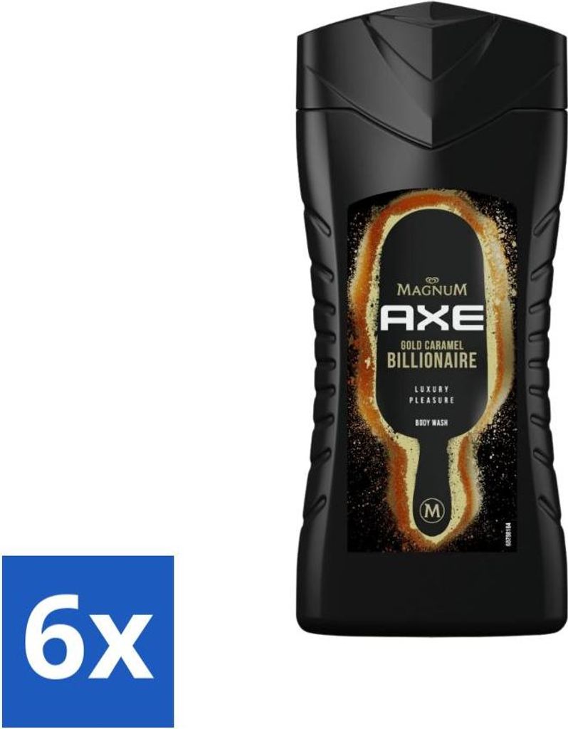 Axe X Magnum - Duschgel - Gold Caramel Billionaire - 250 ml - Vorteilspack - 6 Stücke