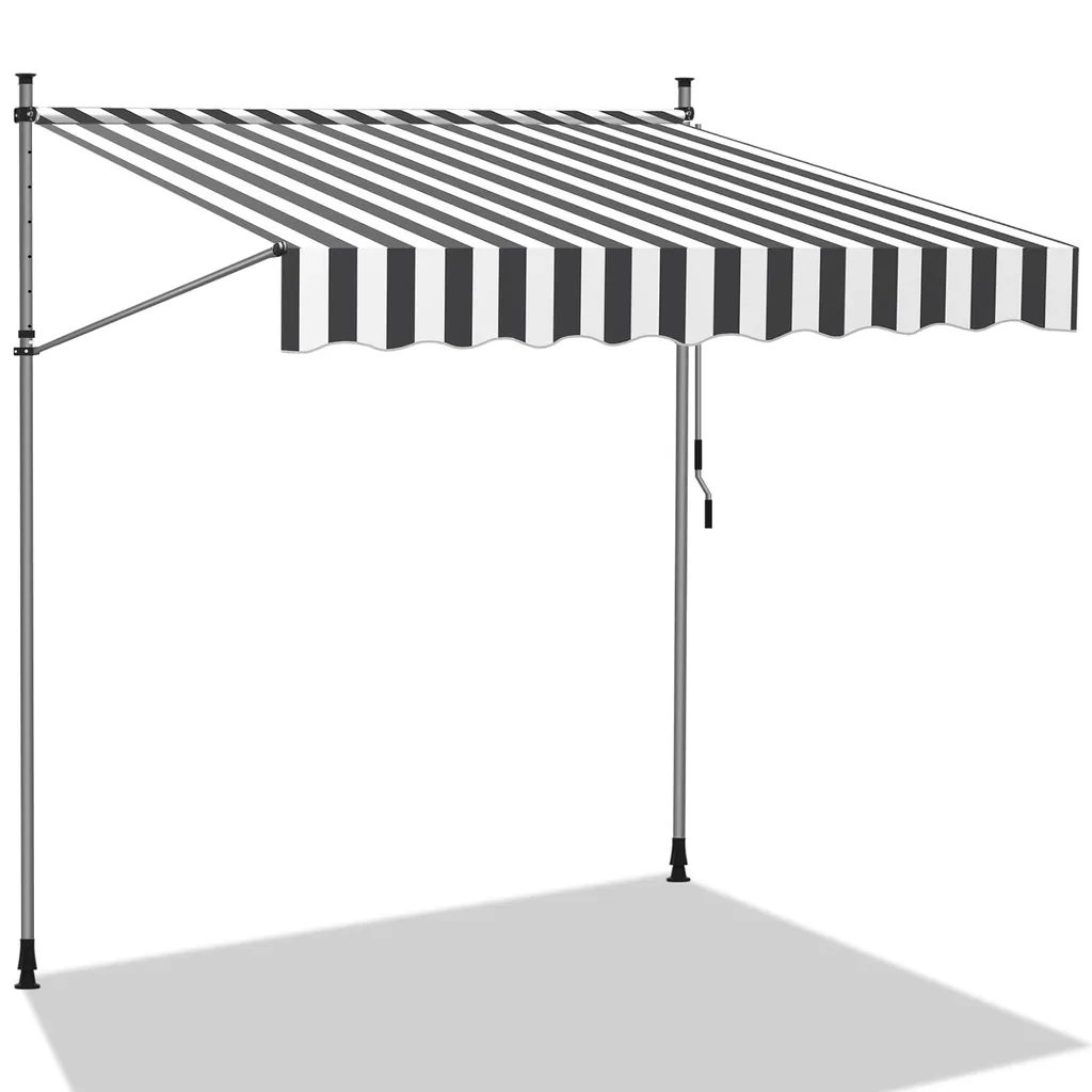 Tenda da Sole Yakimz Grigia 400cm: Design Telescopico UV Resistant