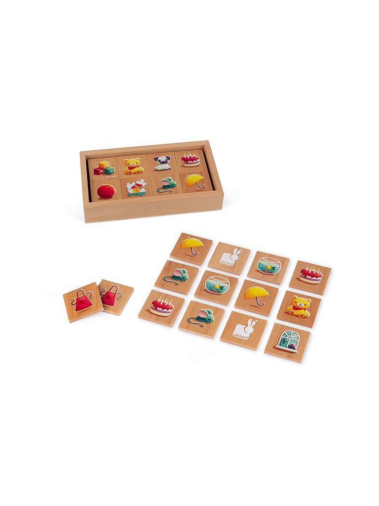 Memo Kunterbunt Holz Memospiel für Kinder Denkspiel Legespiel Kindermemo Spiel 