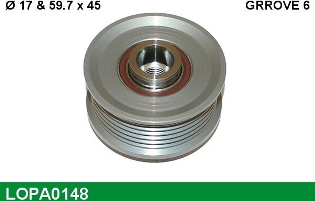 LUCAS Generatorfreilauf Riemenscheibe Lichtmaschine für FORD Fiesta Mk6 Schrägheck (JA8, JR8) Ø59,7mm