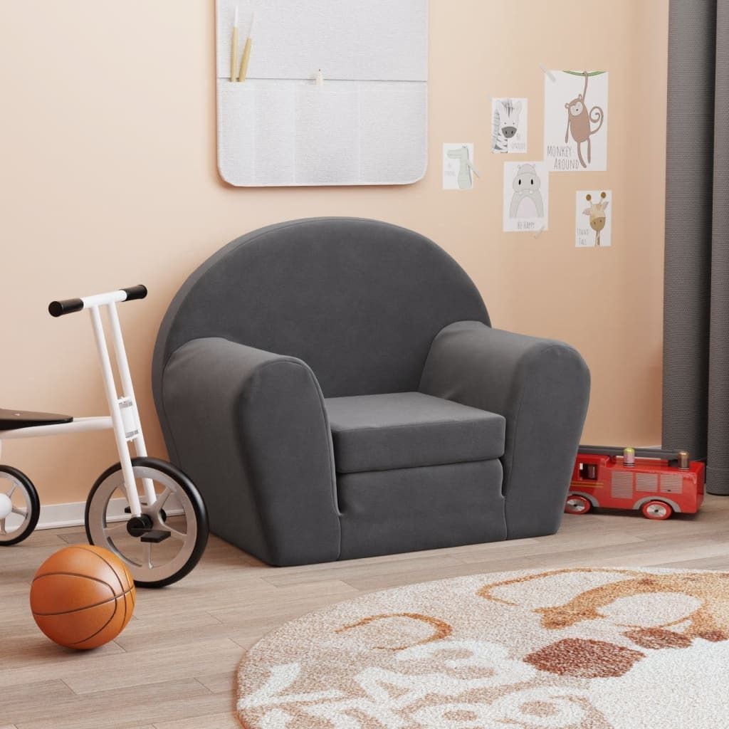 Cloris DesignMöbel Schlafsofa für Kinder Anthrazit Weich Plüsch , Kinderschränke 2024 Neu