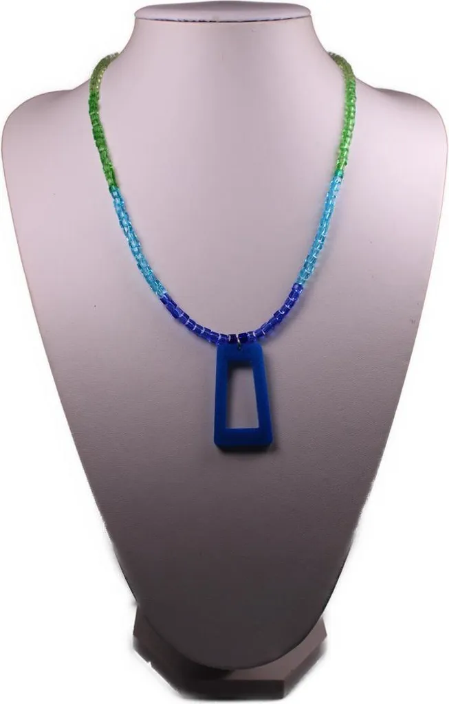 Perle di vetro MerryDesign in gradiente di colore con ciondolo epossidico