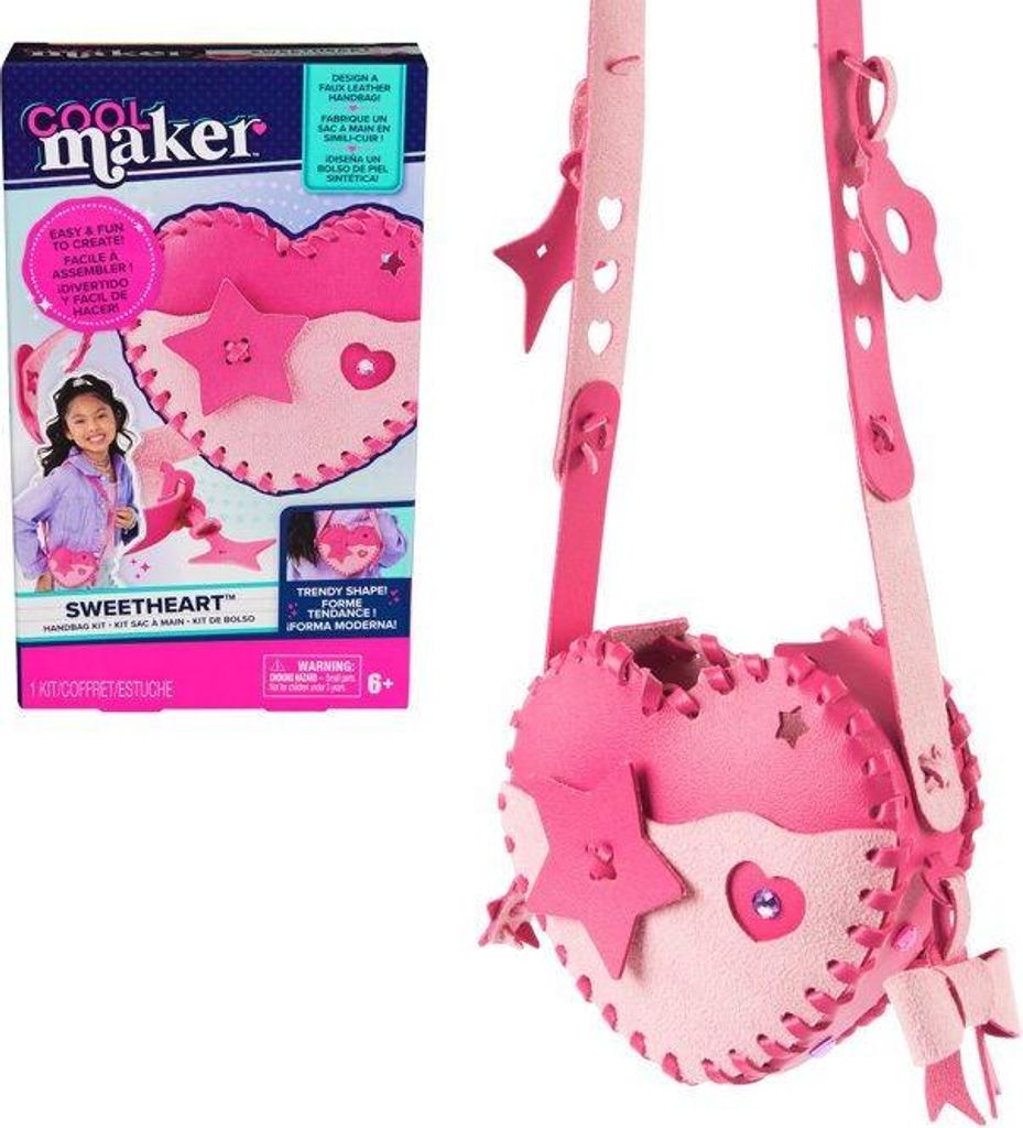 Cool Maker Sweetheart Tasche, DIY Bastelset, Kunstleder Handtasche, Strass & Charms Inklusive, 6+ Jahre