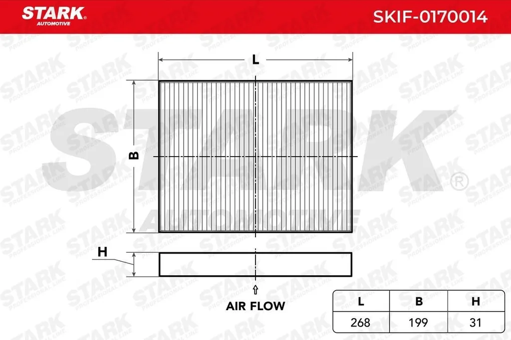 Filtre d'habitacle anti-buée et odeur BMW Série 5 E39 - STARK SKIF-0170014