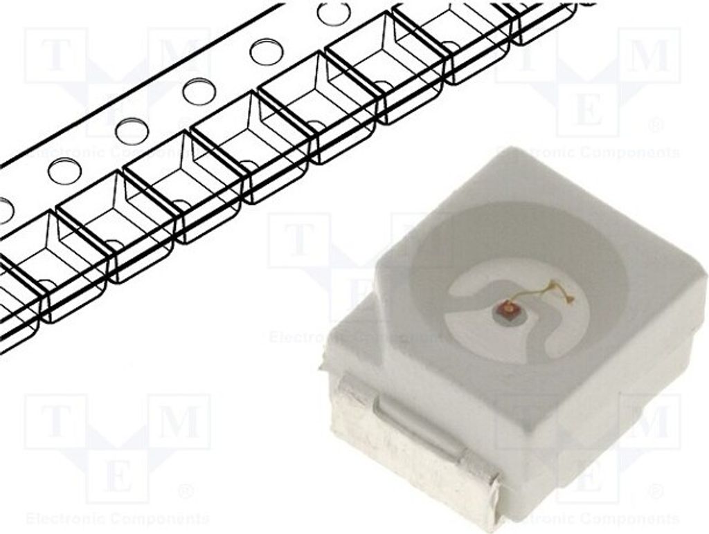 2x LED 120° rot 220mcd SMD 3528,PLCC2 3,5x2,8x1,9mm 1,8÷2,4V OSHR51B1S LED-Dioden