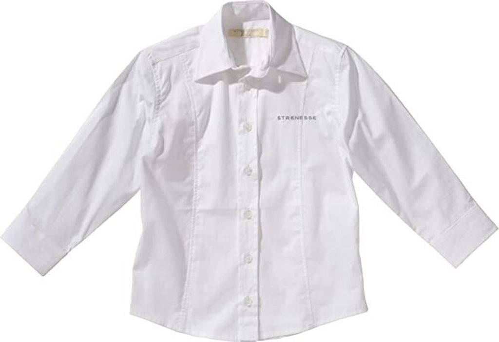 64113 STRENESSE Kids Hemd Jungen Weiß Gr. 116 – Elegantes Kinderhemd mit Strenesse-Logo