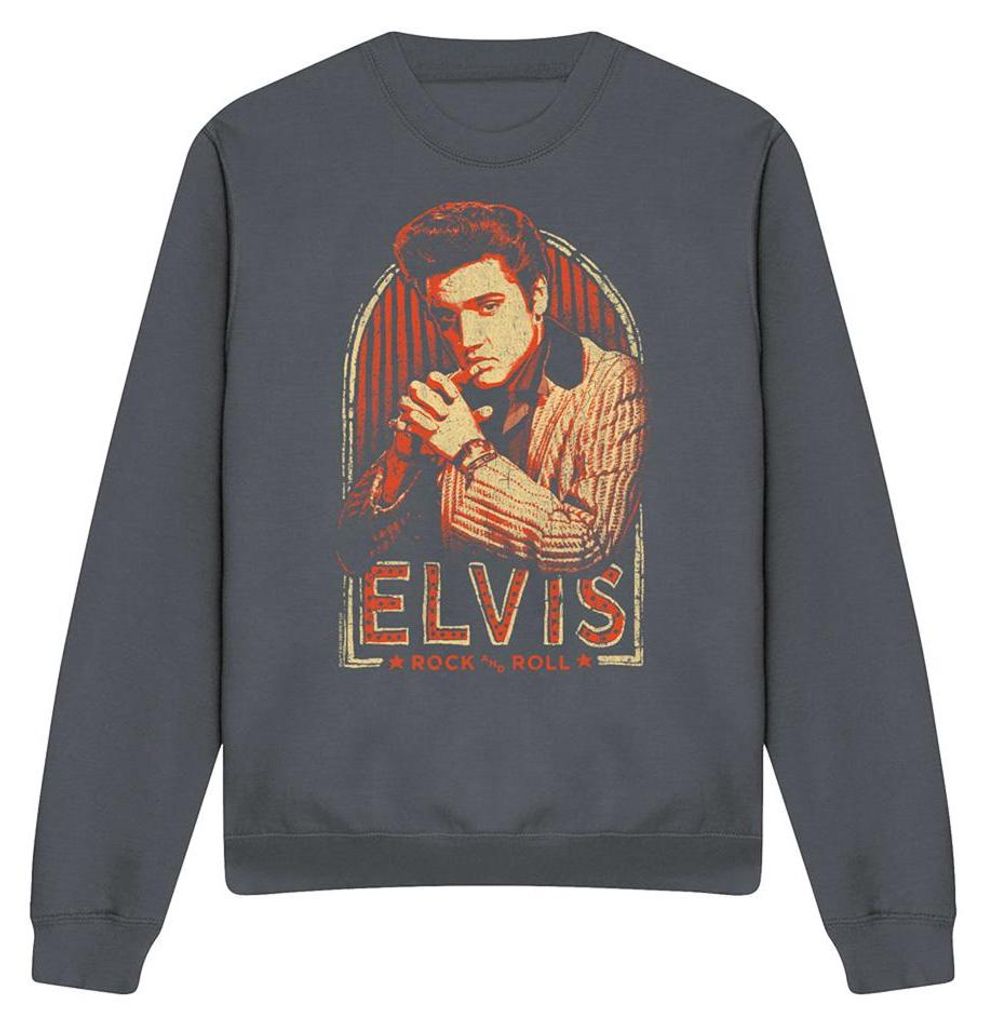 Elvis Presley - Sweatshirt für Herren/Damen Uni TV33740 (M) (Holzkohle)