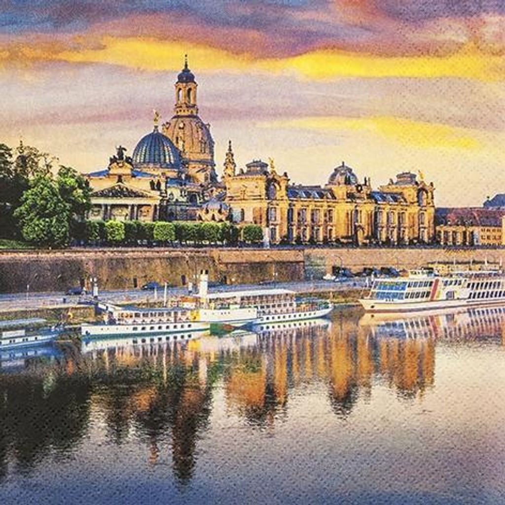 Servietten 33x33 cm - Dresden View
