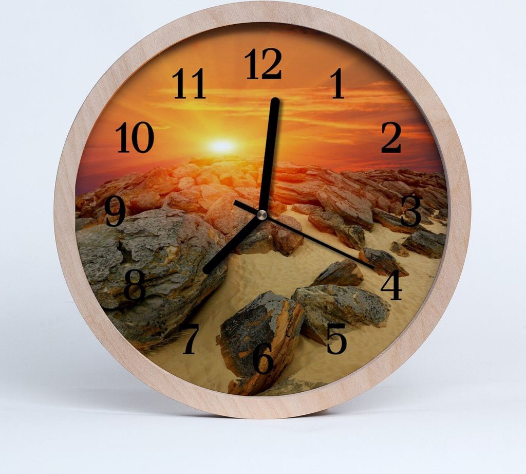 Holzuhr 30fi cm wanduhr - Sunset Natur