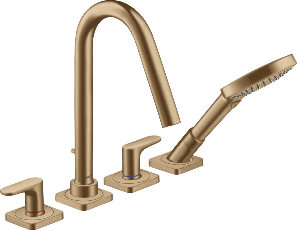 hansgrohe AXOR Citterio M 4-Loch Fliesenrandarmatur mit Hebelgriffen und Rosetten, 34454140