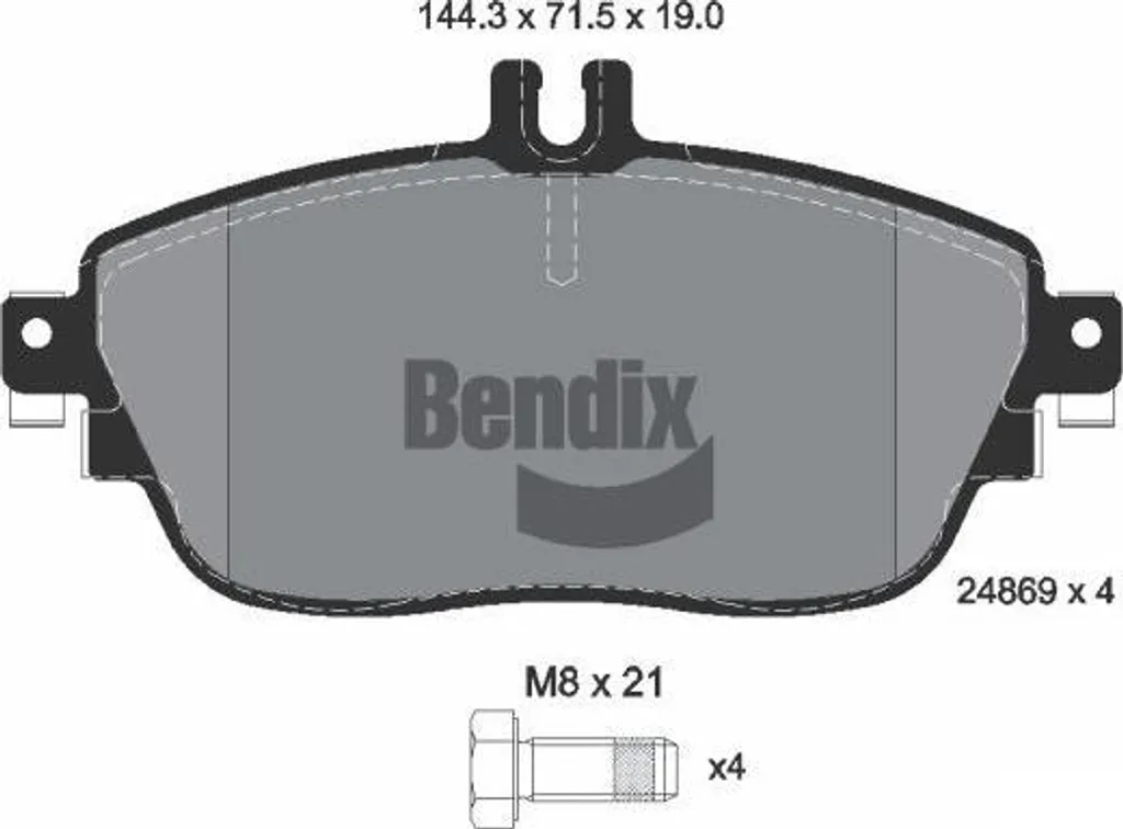 Plaquettes de Frein à Disque pour Mercedes Classe A B CLA GLA Bendix BPD1047