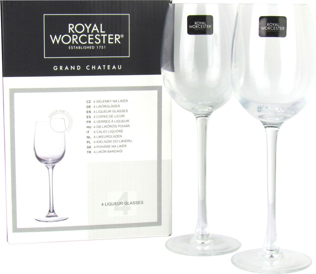 4er Set Likörgläser Grand Chateau | hochwertiges Glas | Sheer Rim Technologie