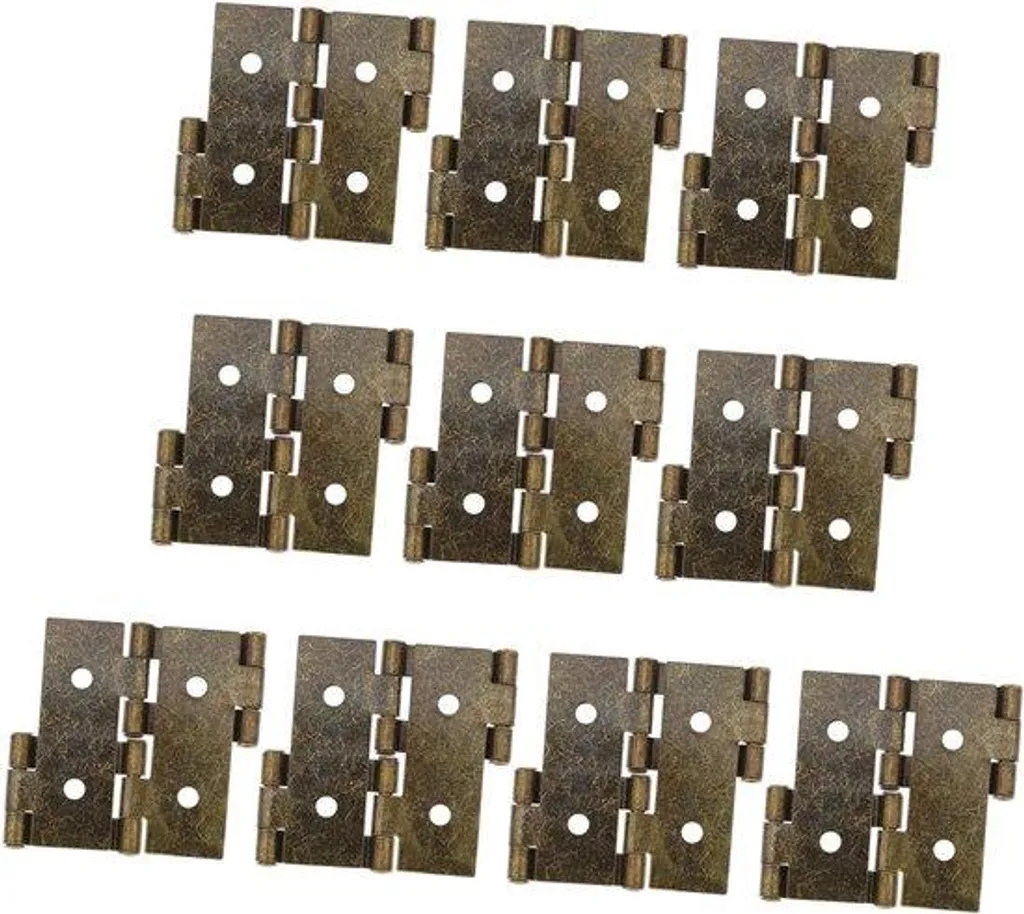 Charnières inoxydables et silencieuses en fer rétro - Pack de 10 pcs