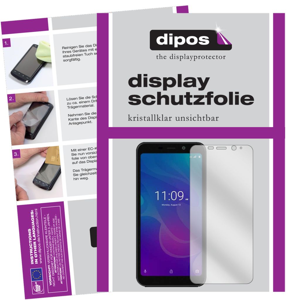 6x Schutzfolie für Meizu C9 klar Displayschutzfolie Folie Display Schutz dipos