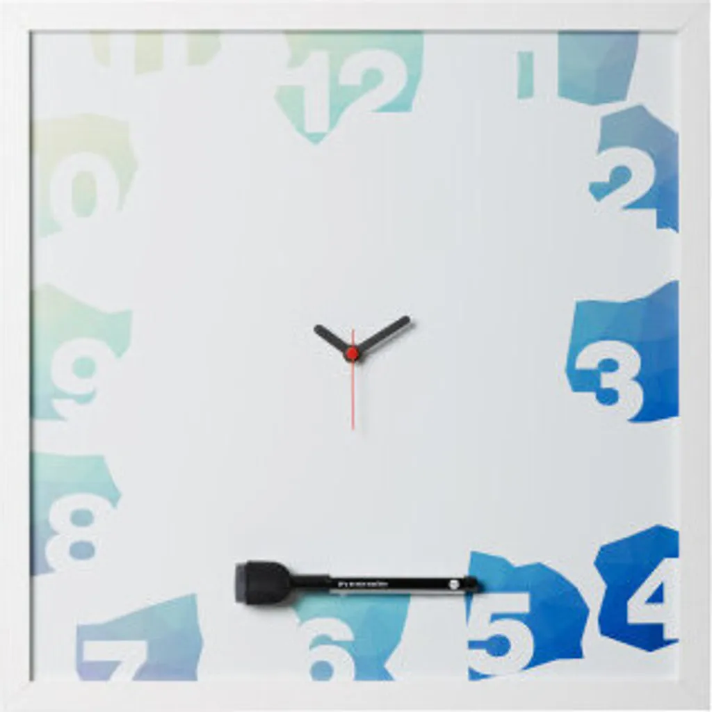 Petit Tableau Blanc Aimanté de 40x40 cm pour Mémo et Affichage Mural