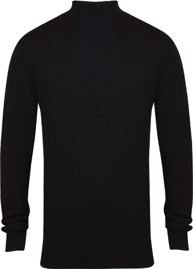 Henbury - Sweatshirt Rollkragen für Herren PC5907 (L) (Schwarz)