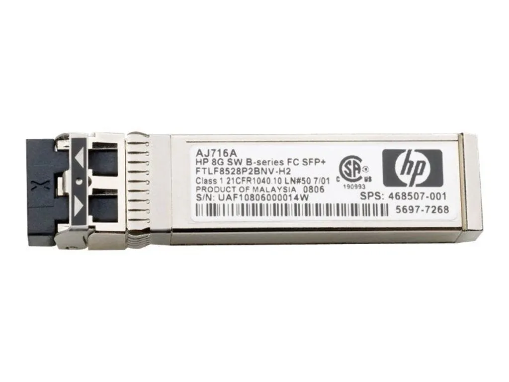 Module Transceiver HPE B-Series SFP+ 8GB FC SW Bulk AJ716B pour SAN