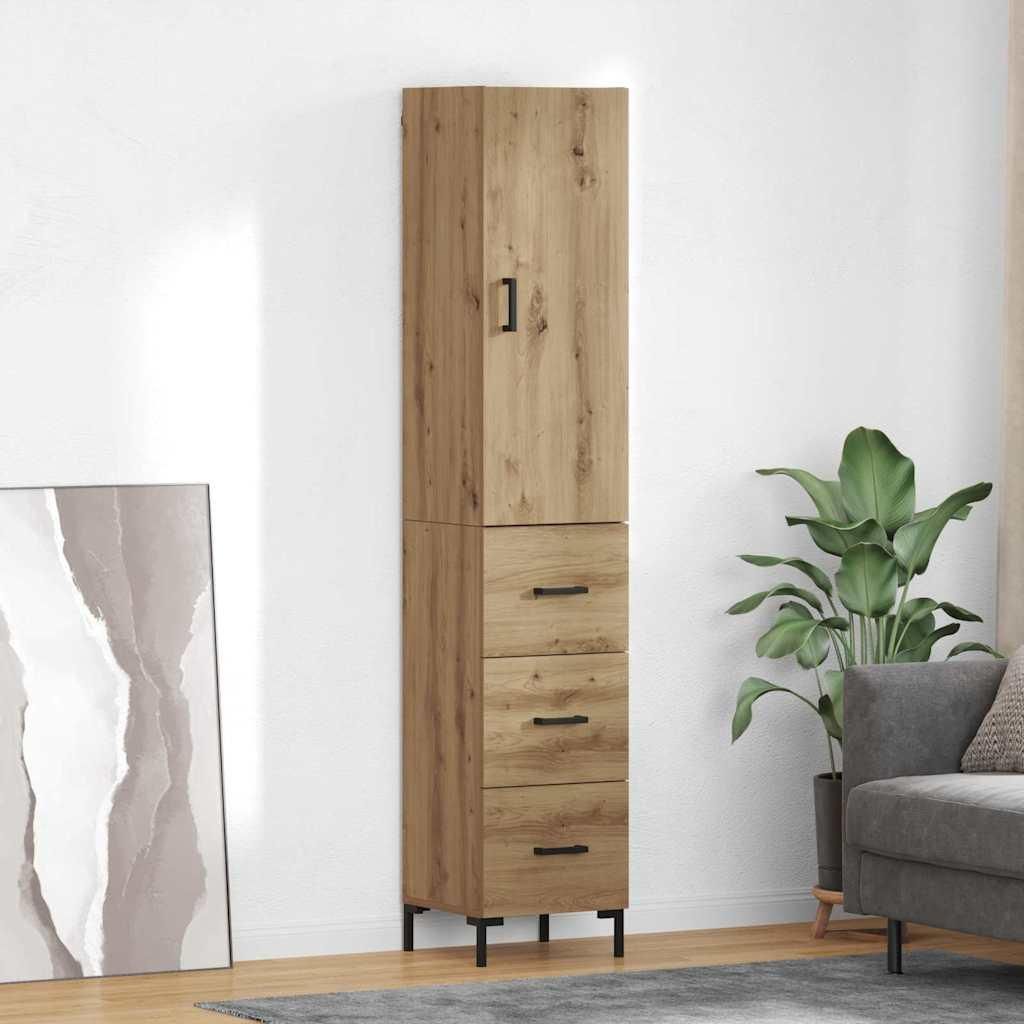 Maison Exclusive - Highboard Artisan-Eiche 69,5 x 34 x 180 cm Holzwerkstoff