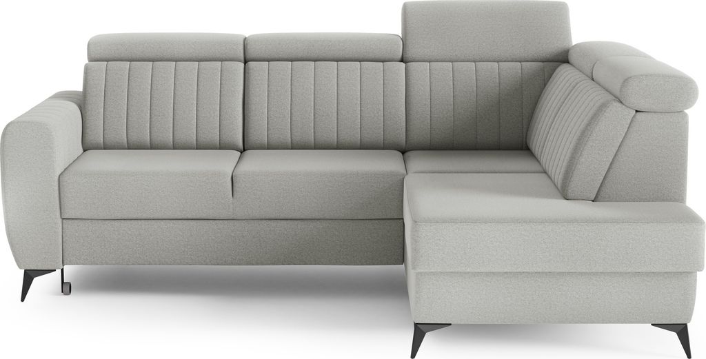 Couch für Wohnzimmer, Samstoff, Ecksofa mit Schlaffunktion und Bettkasten, Schlafsofa, Sofagarnitur, L Sofa Eckcouch L-Form Wohnlandschaft mit Bet...