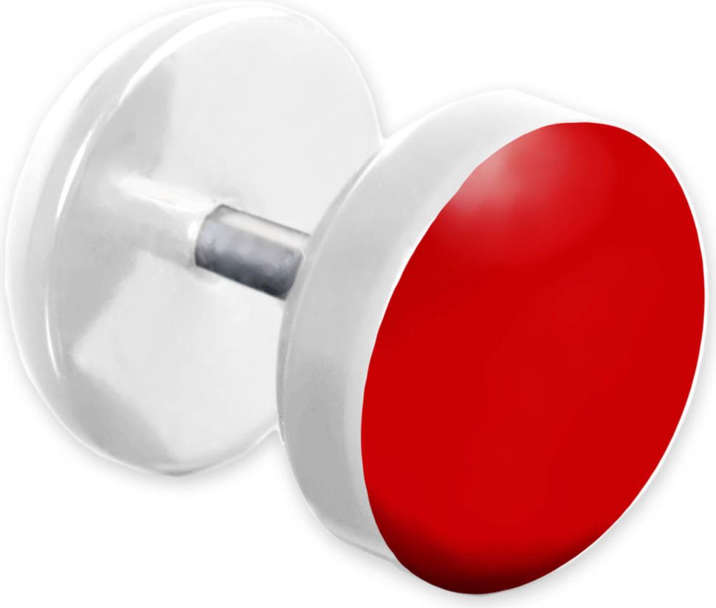 viva-adorno 1 Stück Fake Plug Ohrstecker Edelstahl Acryl Produktbild 