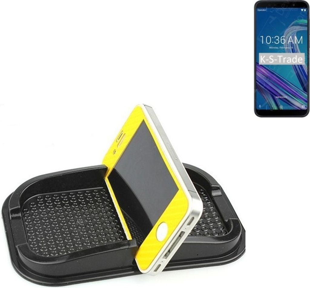 K-S-Trade Auto Anti Rutsch Matte Smartphone-Halter kompatibel mit Asus ZenFone Max Pro (M1) Haft Pad Armaturenbrett Handy-Halterung Silikon