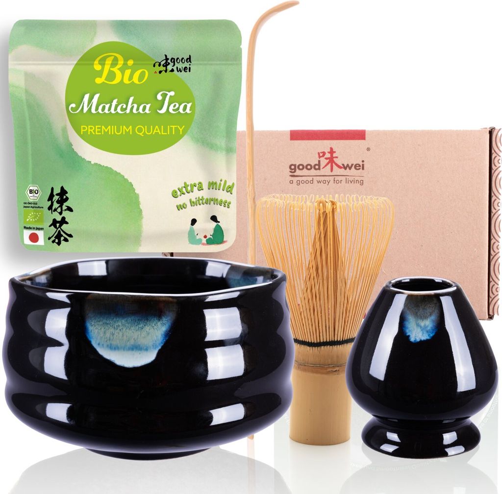 Matcha set "Kuro" s 30 g prémiovej organickej matchy - Obrázok produktu 