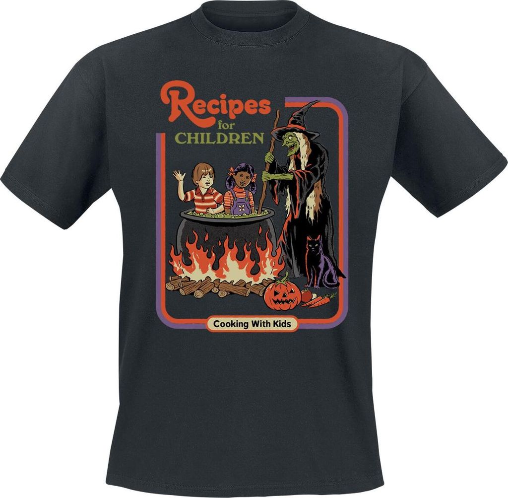 Steven Rhodes T-Shirt Herren Recipies For Children schwarz XL