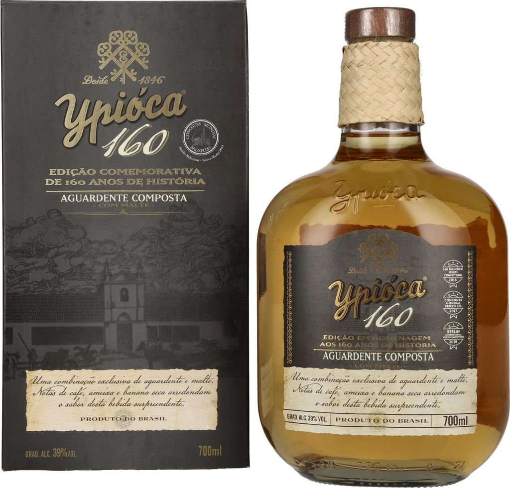 Ypióca 160 Aguardente Composta com Malte 39% Vol. 0,7l in Produktbild 