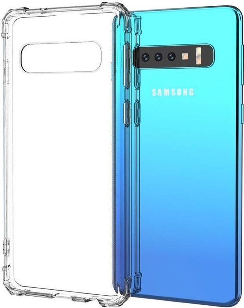 Mobigear Cushion Durchsichtig Samsung Galaxy S10 Hülle Flexibles TPU Backcover Stoßfest - Transparent