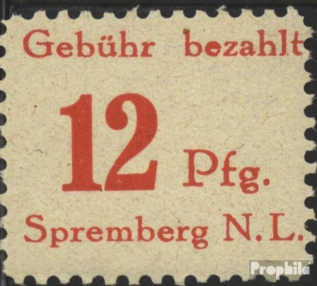 Briefmarken Spremberg (Niederlausitz) 1945 Mi 6 postfrisch Ziffern