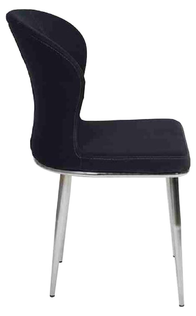 Schwarzer Edelstahlstuhl Designer Küchenmöbel Luxus Polster Lehnstühle