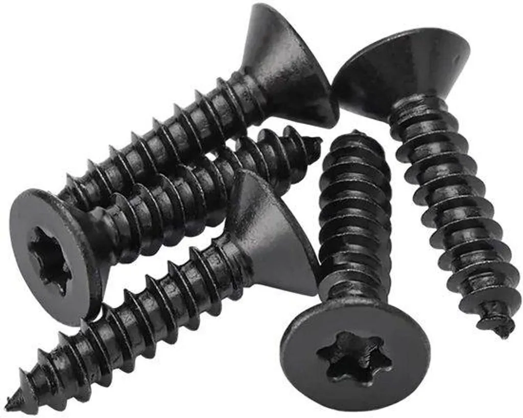 Vis à bois noires tête Torx 20mm inox 304 pour menuiserie - Lot de 100