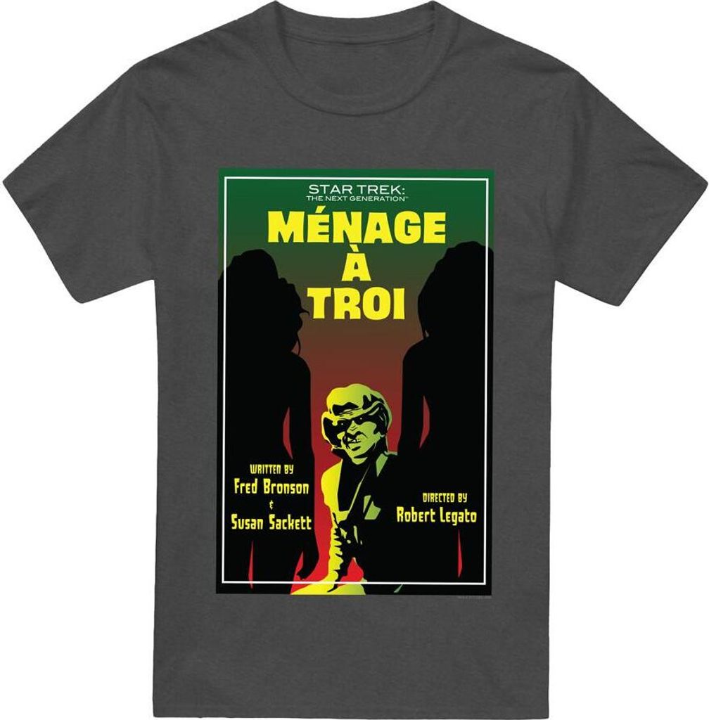 Star Trek - "The Next Generation Season 3 Episode 24" T-Shirt für Herren/Damen Uni TV17848 (M) (Holzkohle)