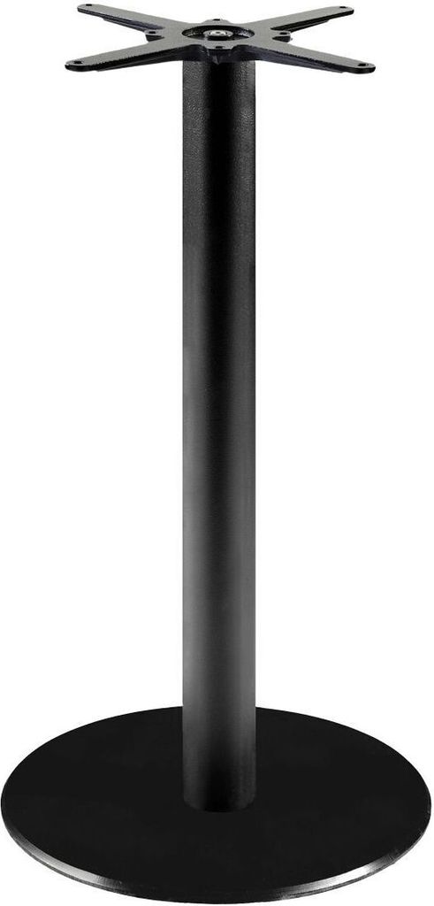 Runde Tischbasis Serie Rom aus schwarzem, pulverbeschichtetem Gusseisen, 73 cm Höhe