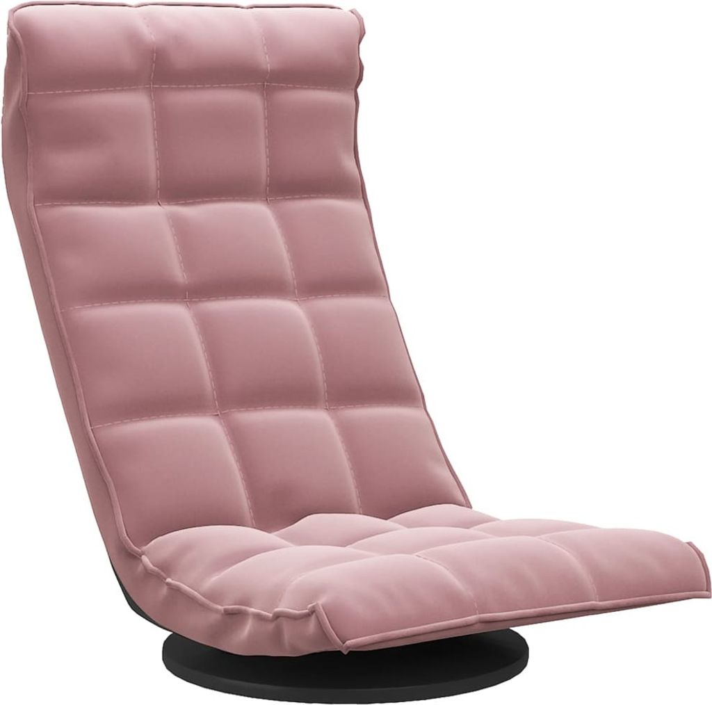 vidaXL Bodenstuhl Drehbar Rosa Samt