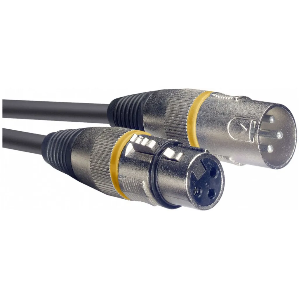 Stagg SMC1 YW, cavo microfonico XLR/XLR, 1 m, anelli gialli