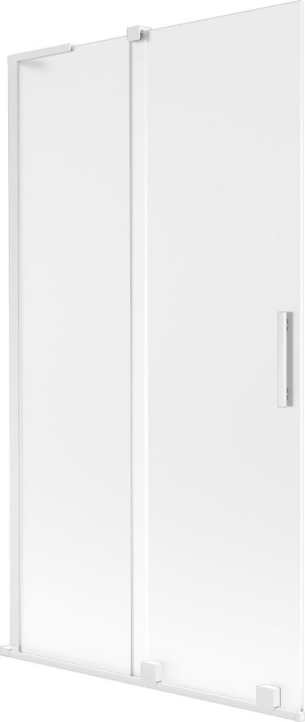 Mexen Velar L Duschwand 2-flügelig verschiebbar 100 x 150 cm, Frost, weiß - 896-100-003-31-20