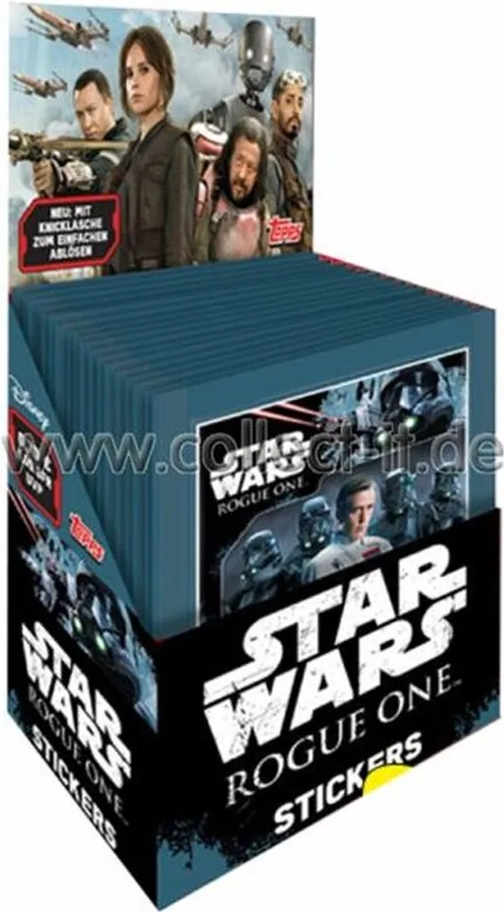 Autocollants Star Wars Rogue One : Boîte de 50 pochettes collector