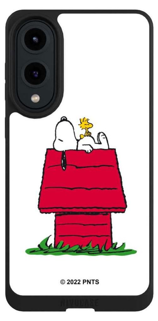 NIVOCASE Handyhülle für Samsung Galaxy S25 Edge Hülle NIVOpure Case Schwarz Offizielles Lizenzprodukt Peanuts Snoopy