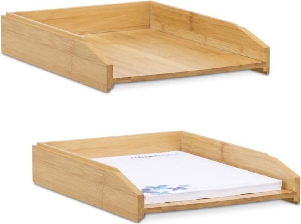 Stapelbare Briefablage, 2er-Set