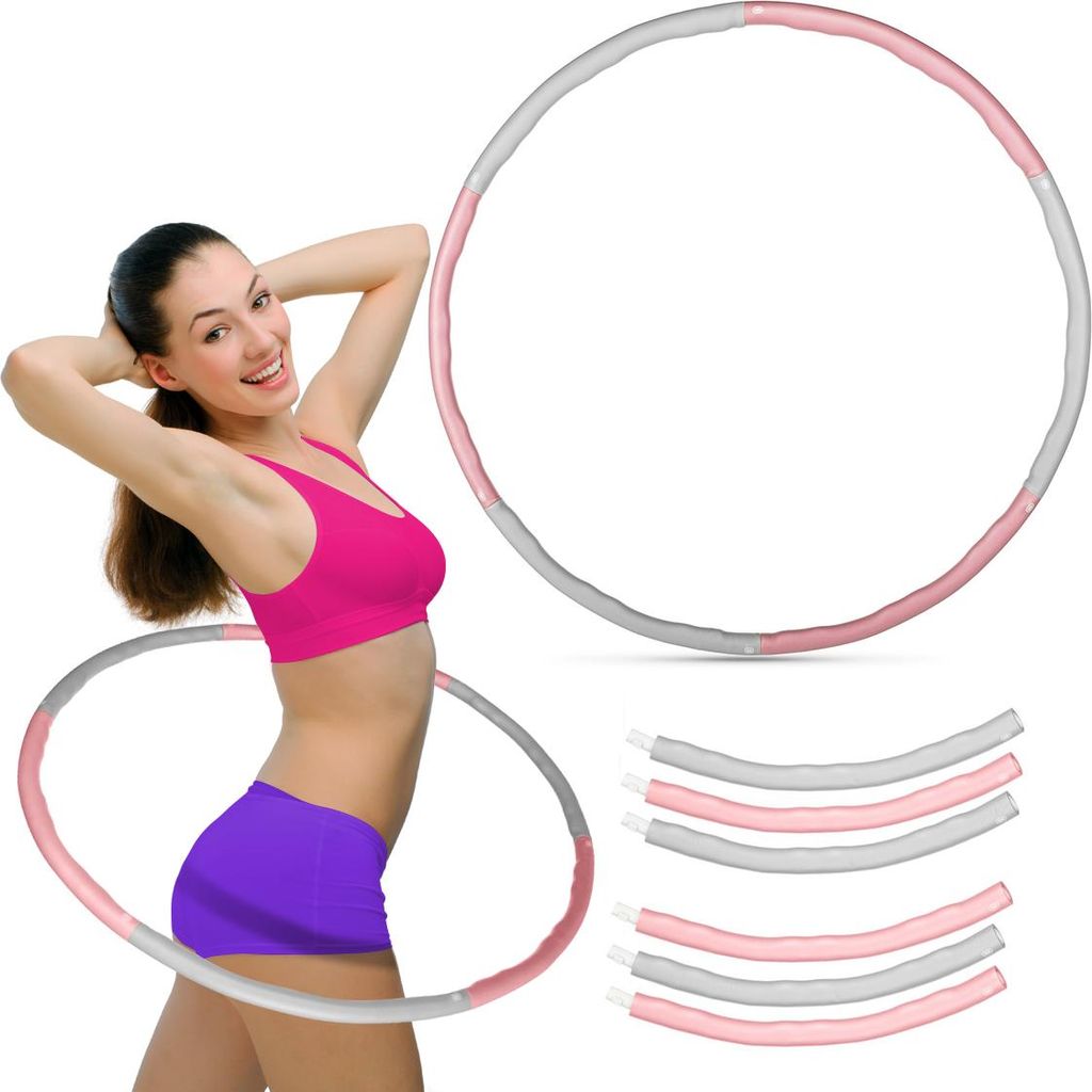Gymtek Hula Hoop Faltbarer Reifen - 100cm Durchmesser - für Erwachsene & Kinder - zum Abnehmen & Bauchabnahme - Fitness, Pilates, Gymnastik, Hom...