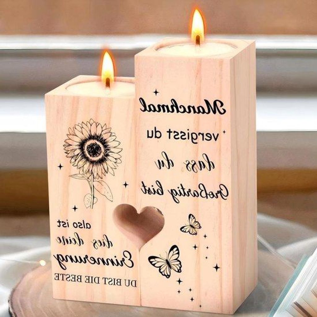 Kerzenhalter Geschenk für beste Freundin - Inspirierendes Weihnachtstag- oder Geburtstaggeschenk