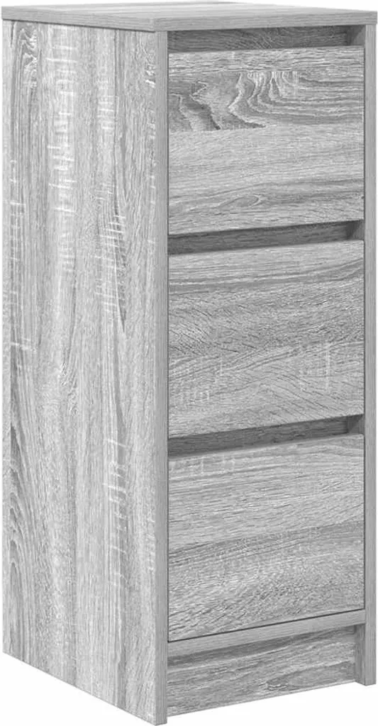 Credenza Salvaspazio 29,5x34x76 cm - Mobile Multiuso Grigio Sonoma