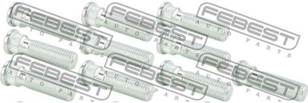 FEBEST 1284-001-PCS10 Radbolzen OE K06508707AA kompatibel mit Sebring, Voyager, Accent, Atos, Coupe, Elantra, Getz, Lantra, Matrix, Santa Fe, Santa...