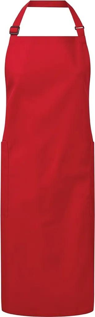 Grembiule Premier PC4370 Rosso - Cotone Bio e Materiale Riciclato