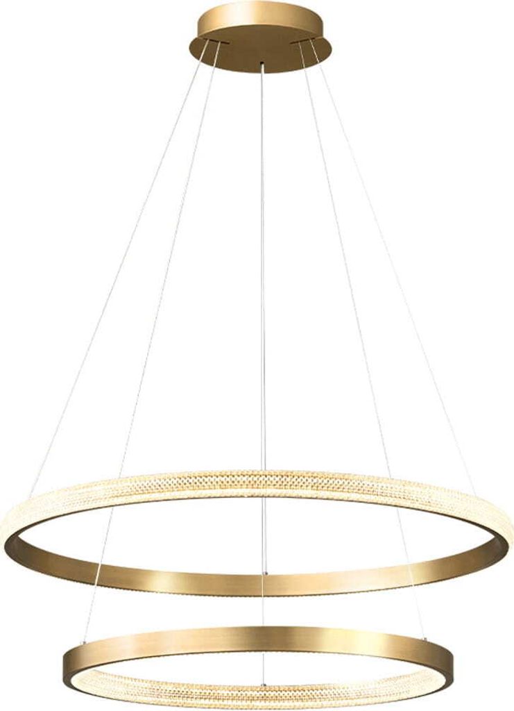 Zing Ring Double 60 A - LED lustr 60 cm dva kruhy zlatá Obrázek produktu 