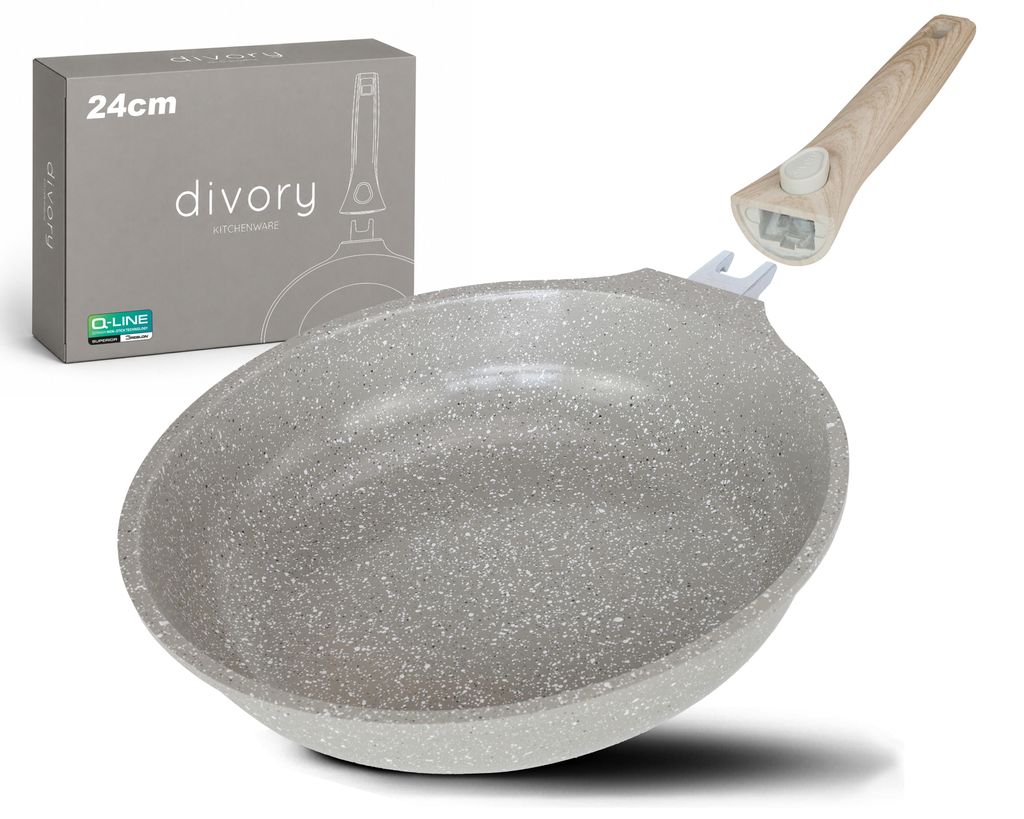 DIVORY 24 cm Pfanne mit Keramikbeschichtung und abnehmbarem Produktbild  KI-generiertes Bild