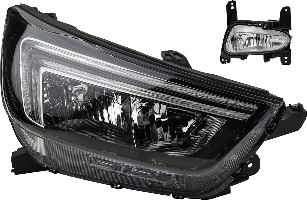Johns, Scheinwerfer H7 HB3 Re. passend für Opel Mokka 07/16- m. LWR Blinker TFL + Nebel 42520537 42527650 42551993 42566561 42589989 42673059 4269...