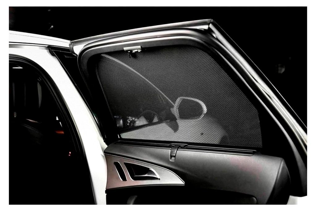 Satz Sonnenschutz für hintere Türen kompatibel mit Kia EV3 2024- (2-teilig), Schwarz